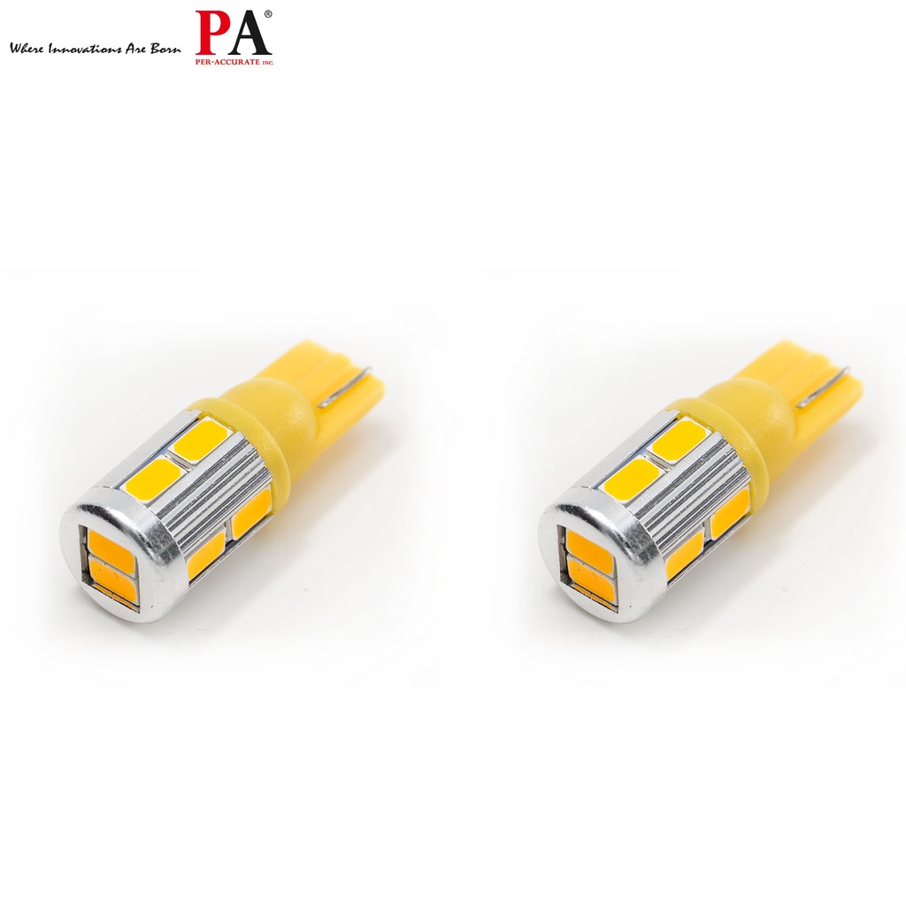 【PA LED】T10 10晶 三星 5630 SMD LED 白光 黃光 橘光 小燈 倒車燈 定位燈 日行燈, , large