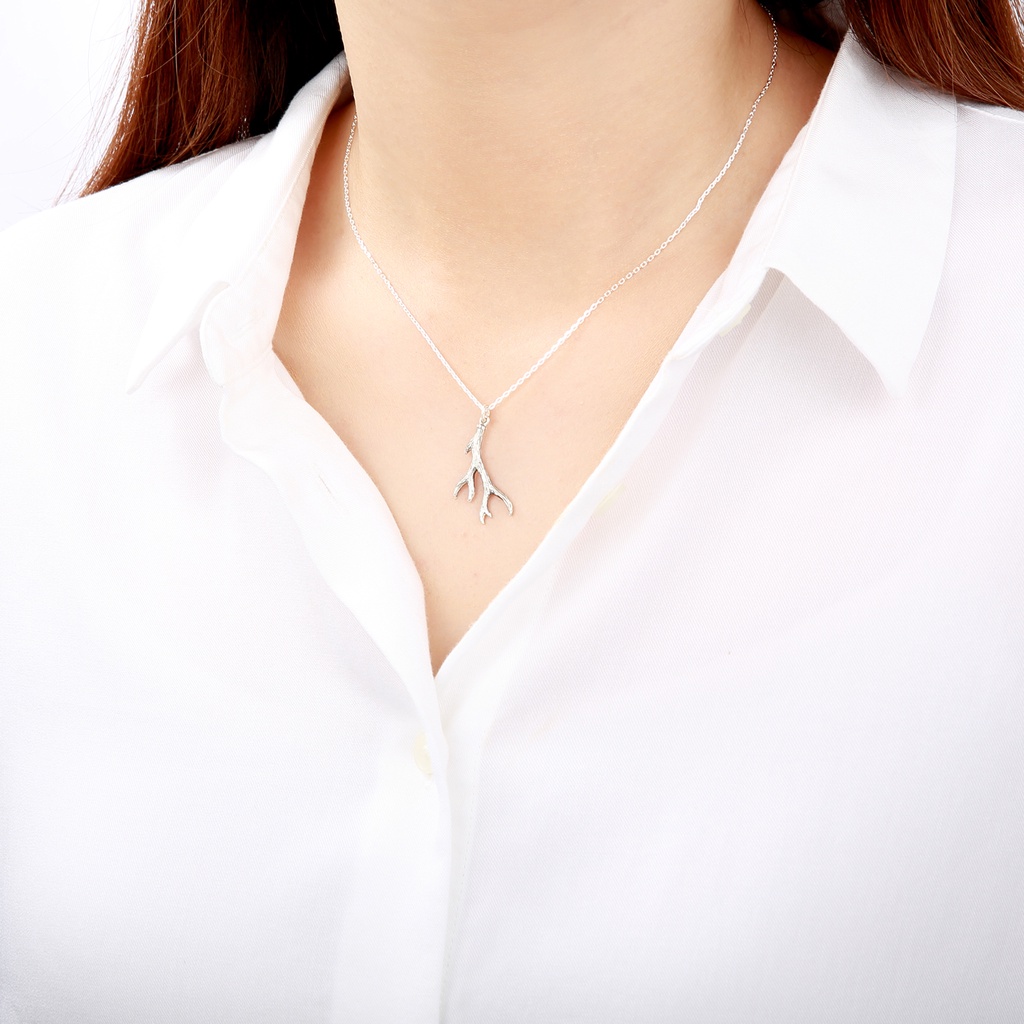 【Angel & Me】Deer Antler (Medium) s925 sterling silver necklace Birthday gift, , large