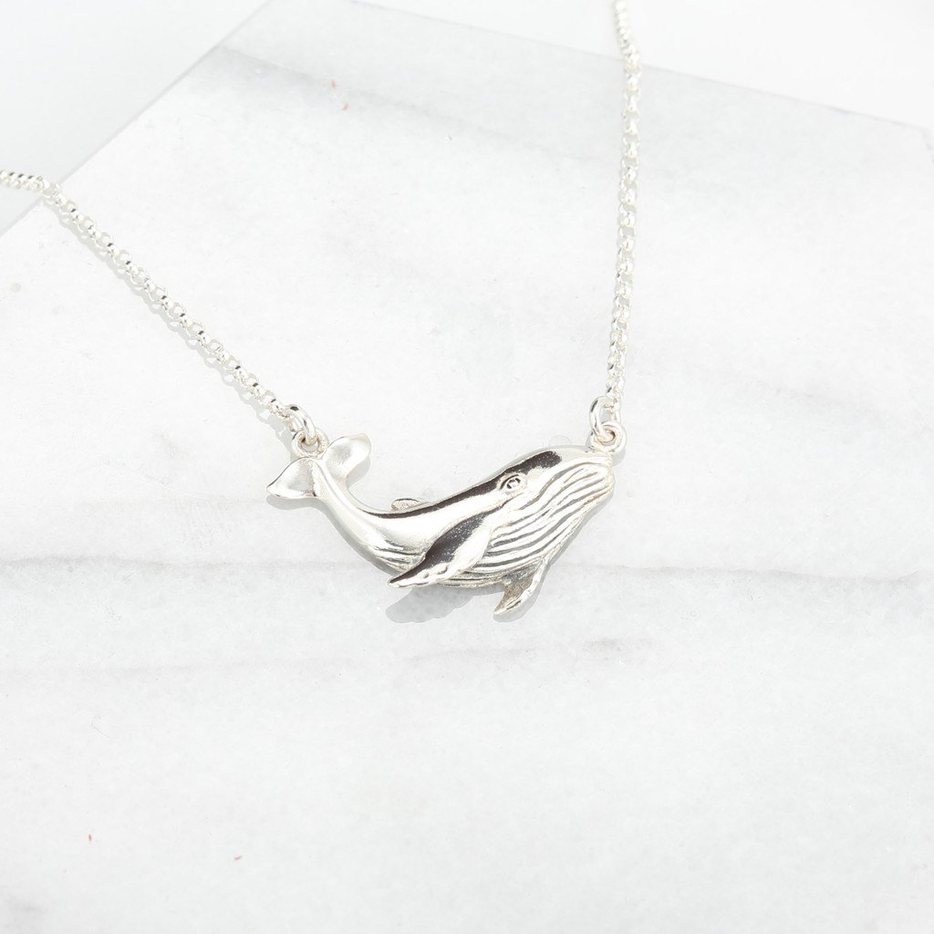 【Angel & Me】Whale Smile s925 sterling silver necklace Birthday gift, , large