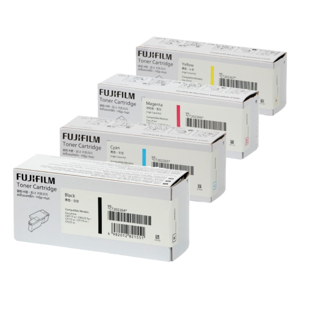 【FUJIFILM 富士軟片】四色一組 原廠碳粉匣 CT202264CT202265/CT202266/CT202267 適用 DP CM115 w, DP CM225 fw, DP CP115 w, DP CP116 w, DP CP225 w/DP CP115w/CP116w/CP225w/CM115w/CM225fw, , large