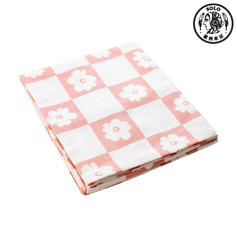 【SOLO Vintage】LCW Home 150x150cm Pink Flower Table Cloth Made in Turkey, , large