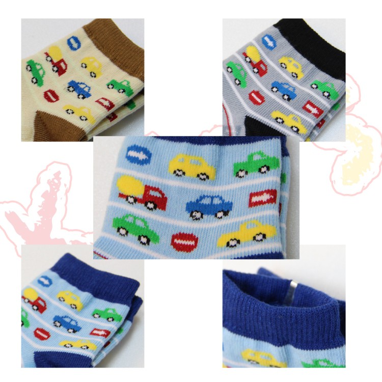 【BVD】汽車條紋1/2童襪<灰色,13-16cm>B325 短襪 襪子, , large