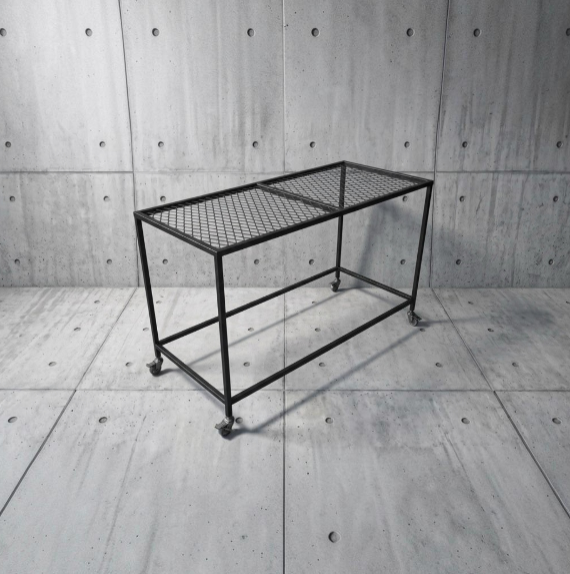 【 SHAONIANNA.TW 】工作臺推車 一體成型免組裝 多層網格層板 工業風金屬工作桌 可移動收納架 多功能置物架, , large