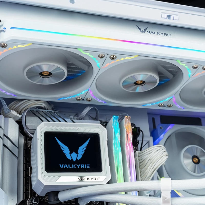VK V360WH-SI 白 ｜360mm 水冷排｜3.5 吋 IPS LCD 螢幕｜裸排無風扇｜ 工包版本, , large