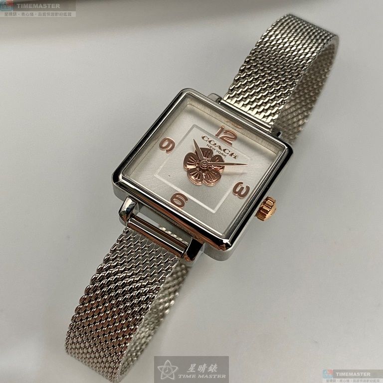 [星晴錶業]COACH手錶,22mm,CH00140白色, 銀色錶面銀錶殼銀色米蘭錶帶款, , large