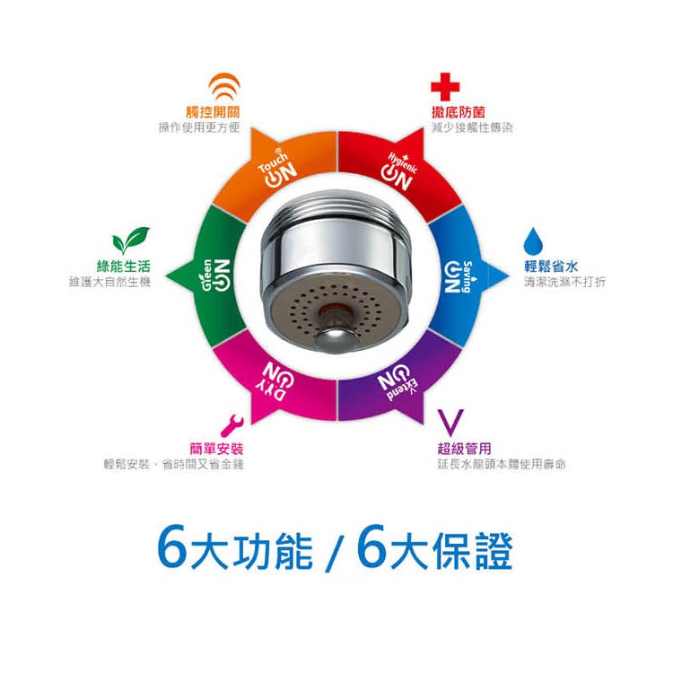【雙手萬能】觸控式省水閥-花灑型出水 (省水裝置 省水器 節水 觸碰式), , large