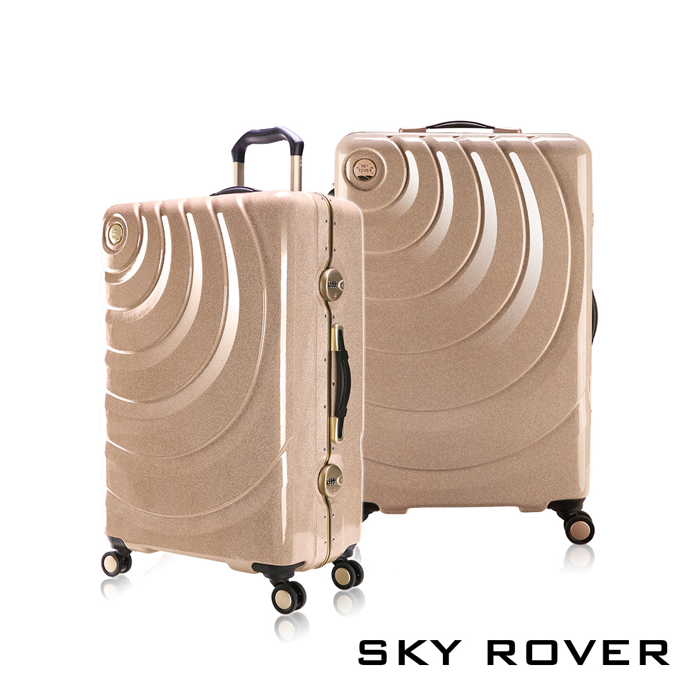 【PANTHEON PLAZA】展示品限量出清 SKY ROVER 19吋 魔幻星辰 鋁框硬殼行李箱 SRI-1547J 魔幻金, , large