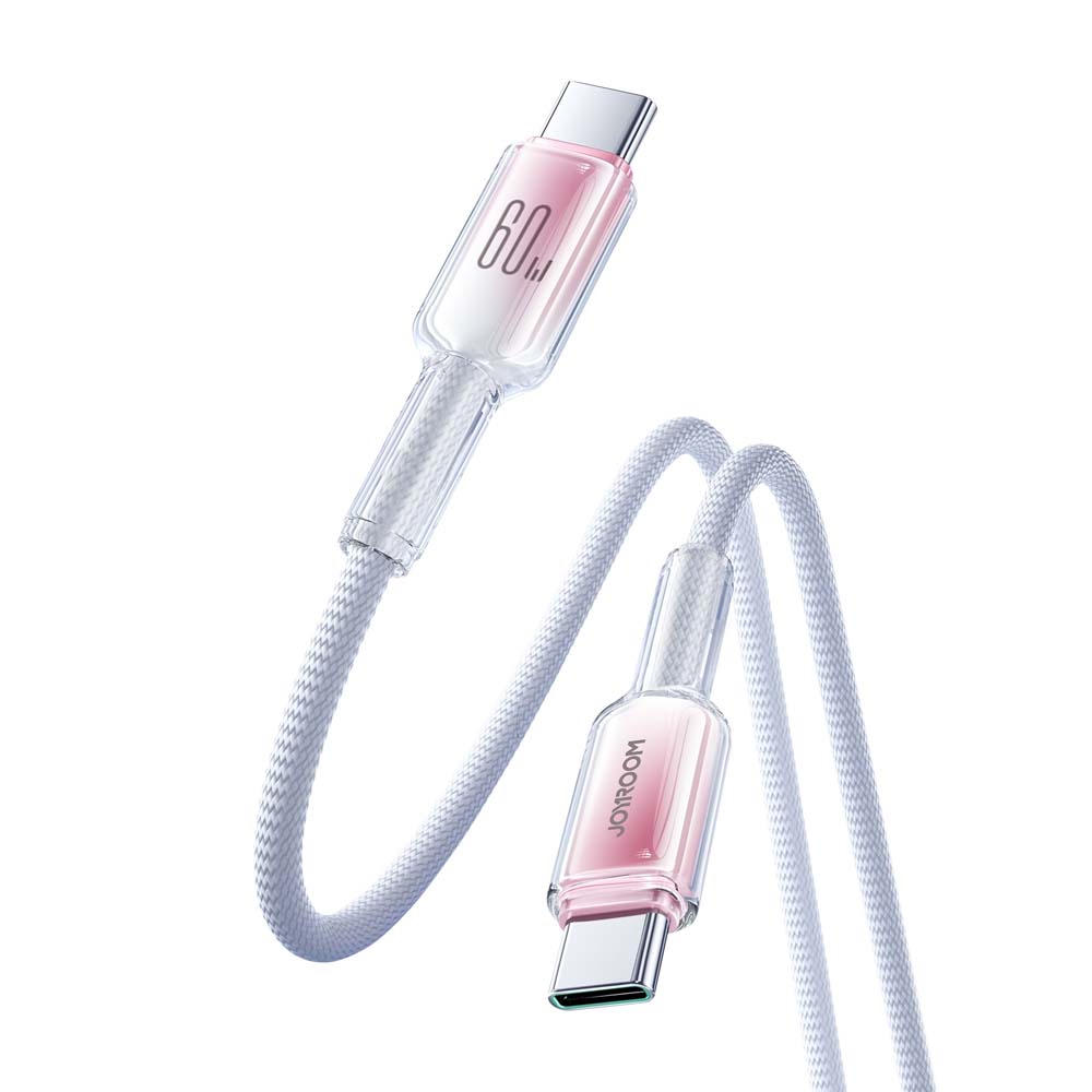 【山水之寶】JOYROOM 60W TYPEC To TYPEC 晶透系列 快速充電傳輸線 120cm, , large