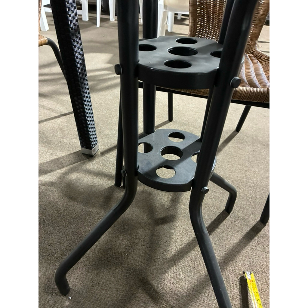 【BROTHER兄弟牌】免運費優惠80cm戶外玻璃庭院圓桌 80cm (綠色/黑色) ，中間大盤18公分，更加穩固，另有, , large