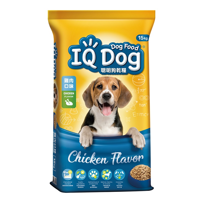 IQ Dog聰明狗乾糧-雞肉味15Kg, , large