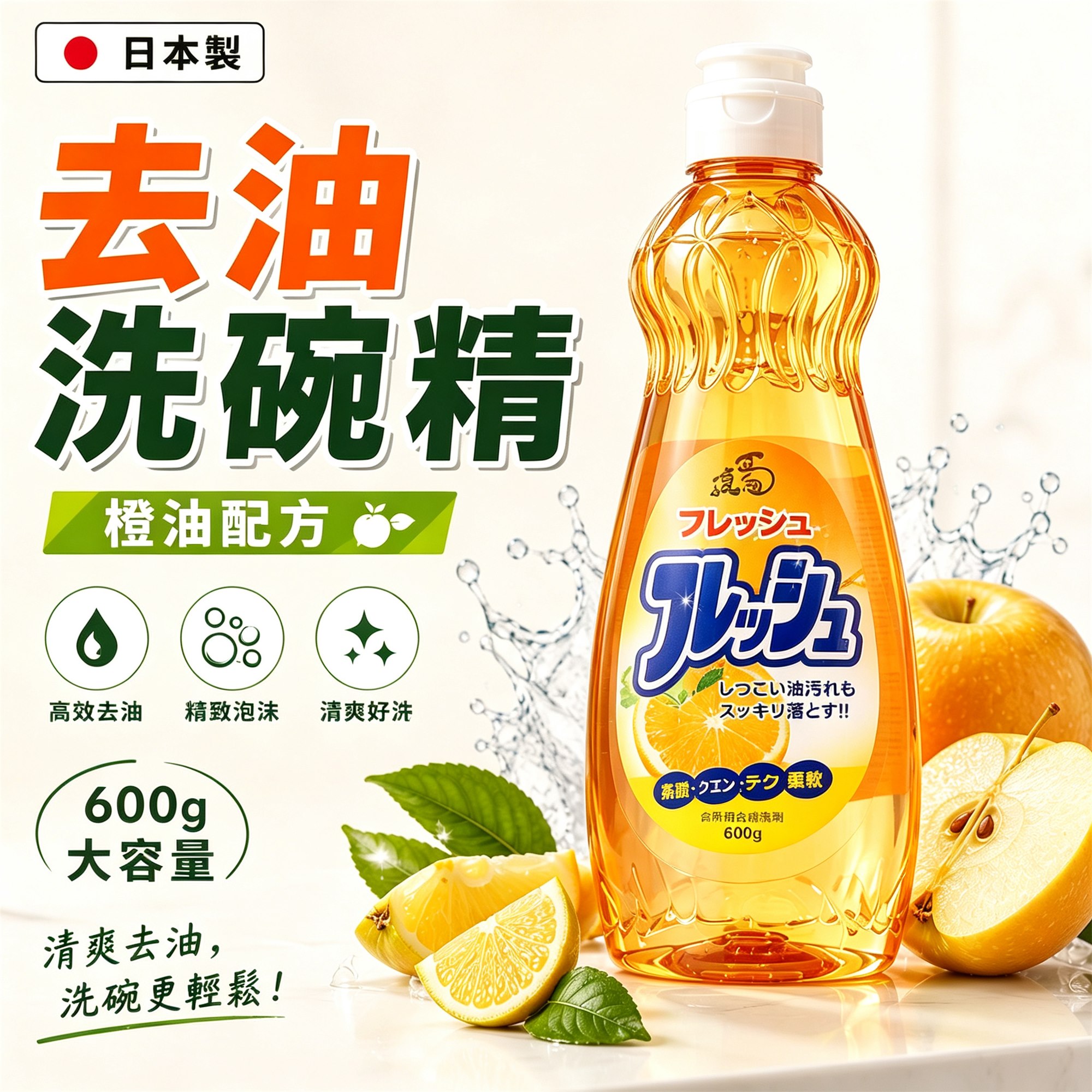 【HIYASU日安工坊】餐具洗滌劑(橙油配方), , large