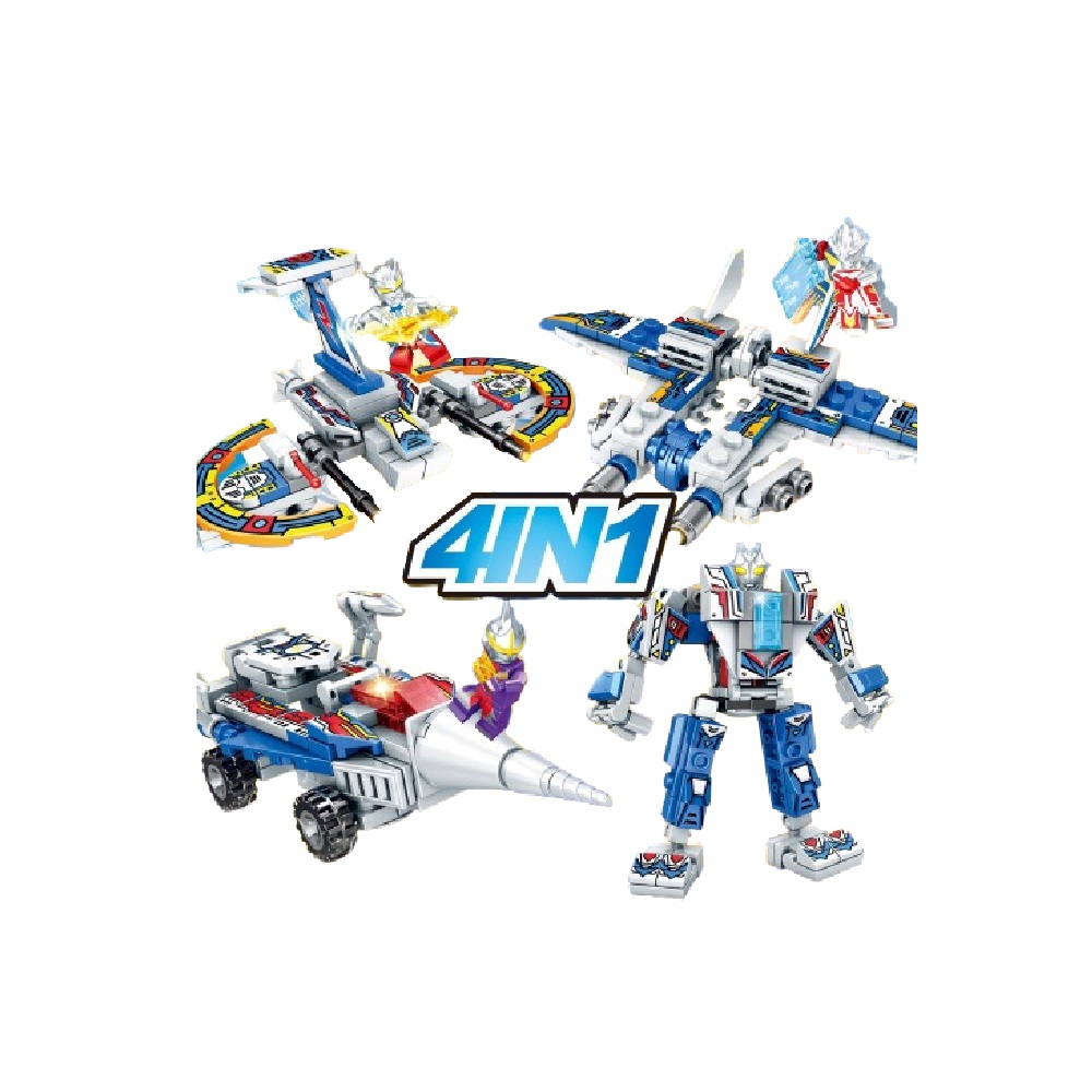 [積木共和國] 【YZ】7108 宇宙超人  一套四款販售(益智拼裝積木), , large