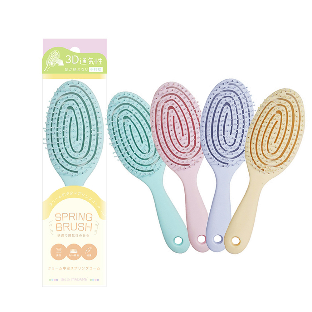 Cream-colored openwork spring comb, , large