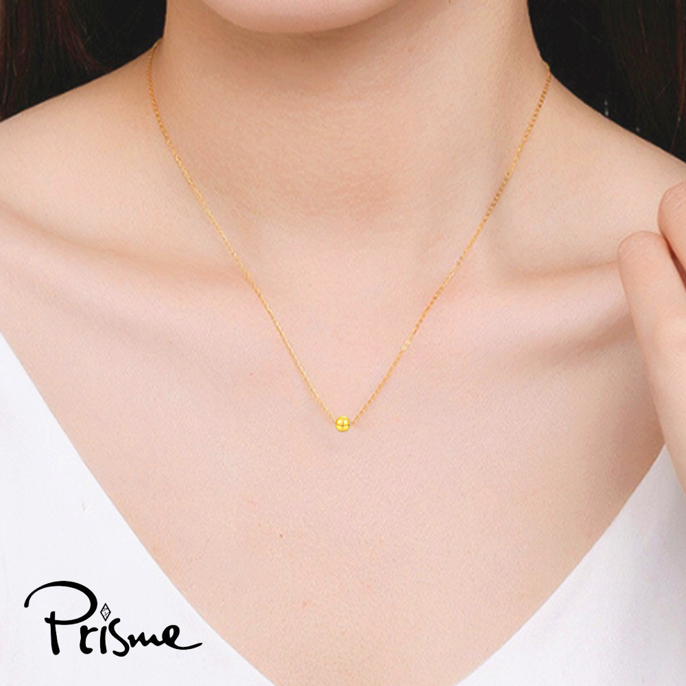 【Prisme Gold】黃金項鍊 5mm圓珠 金珠 鍊墜項鍊 (金重：約0.05錢&plusmn;0.02), , large