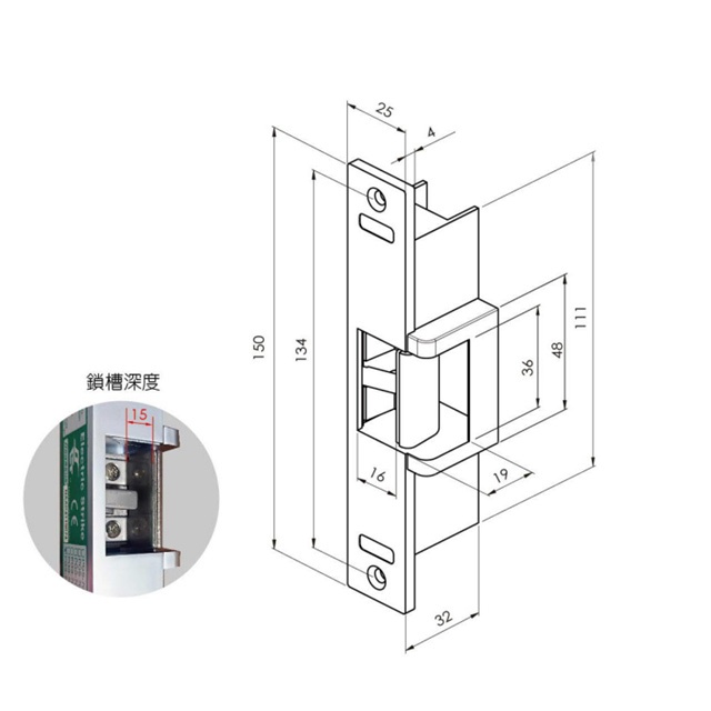 昌運監視器 PONGEE Pegasus PGS-704-24V 陰極鎖 斷電時釋放 具備開門監視點, , large