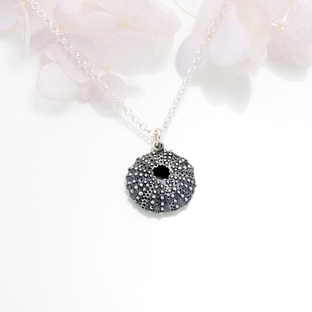 【Angel & Me】Sea urchin s925 sterling silver necklace ocean animal gift, , large