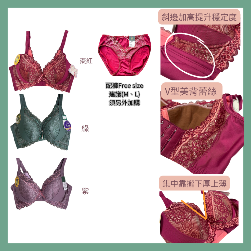 【現貨】MIT台灣製 內衣 集中包覆型 加大 1305 / 27829 內褲須另外加購, , large