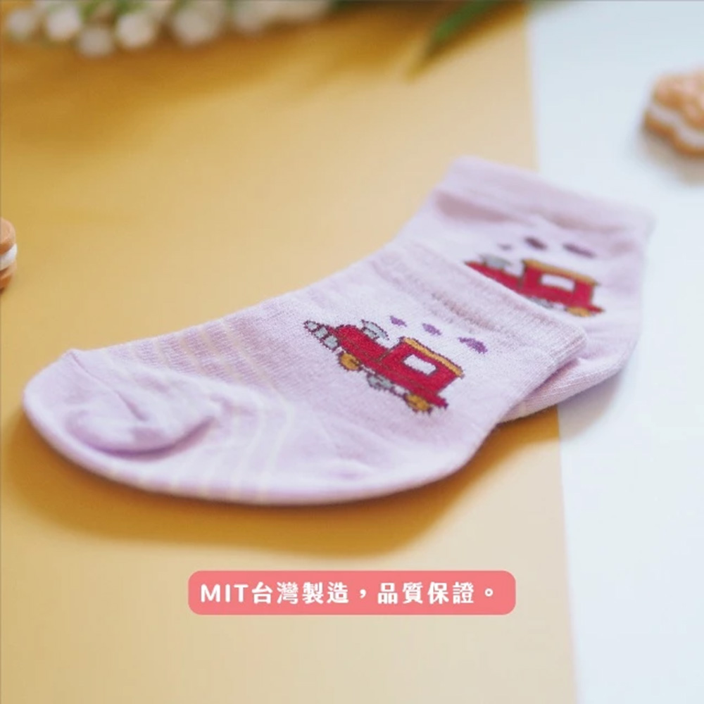[凱美棉業] MIT台灣製 純棉舒適寶寶襪 (9-11cm) 可愛小火車, , large
