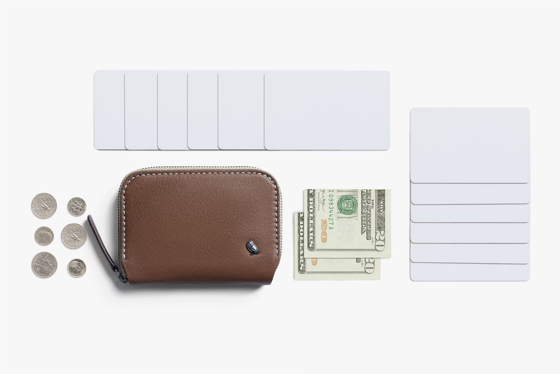 Bellroy Folio Mini 小錢包 卡片收納包 拉鍊包 零錢包 優質皮革(可可色）-WFMA, , large