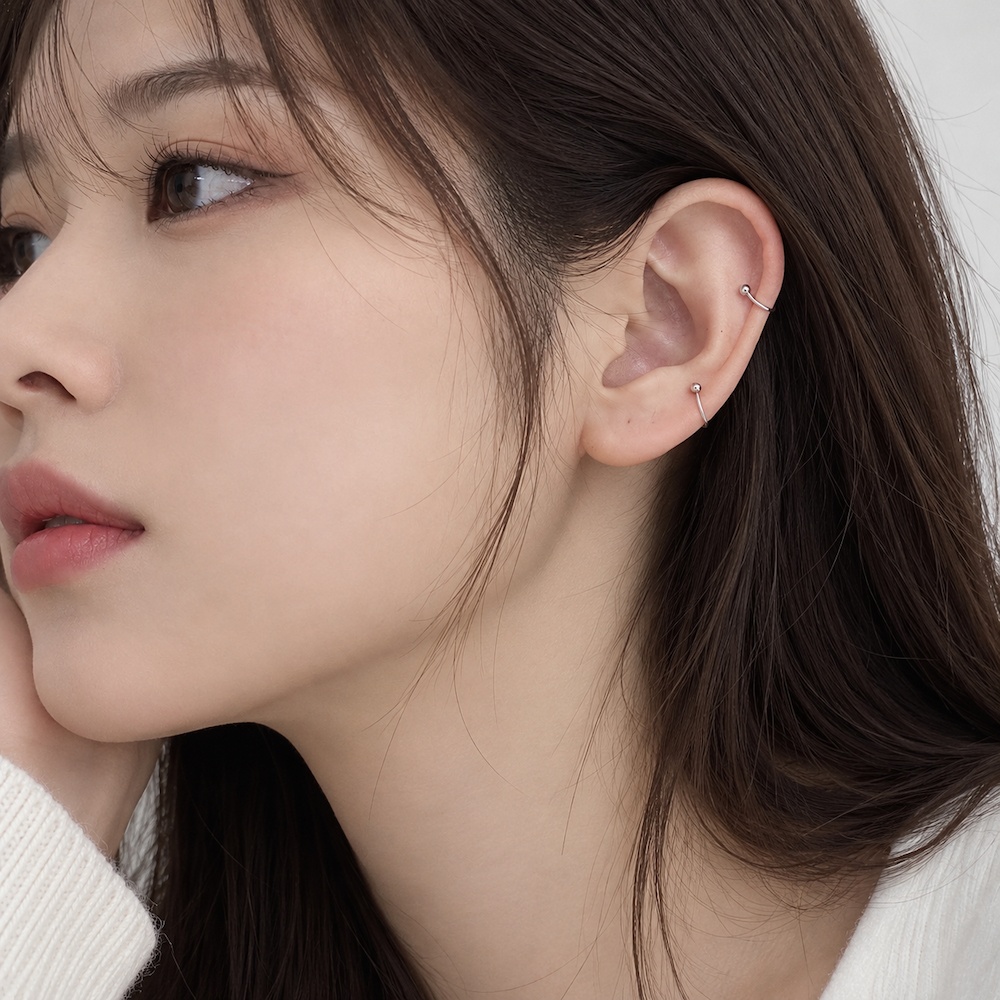 【A&R】韓風s999純銀個性圈圈款耳環 兩款任選, , large