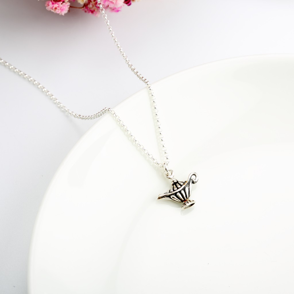 【Angel & Me】Aladdin magic lamp s925 sterling silver necklace Birthday gift, , large