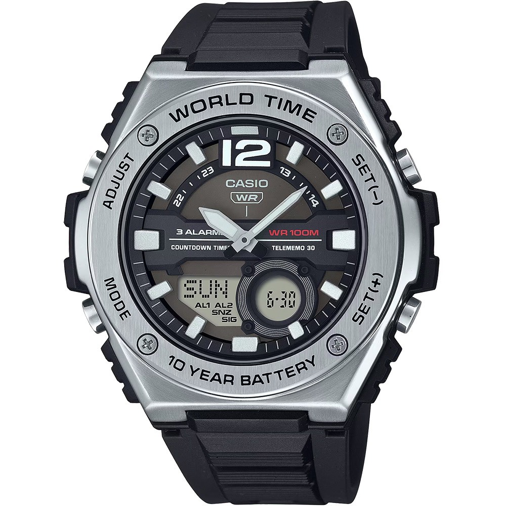 CASIO 卡西歐 10年電力運動手錶 學生錶 MWQ-100-1A, , large