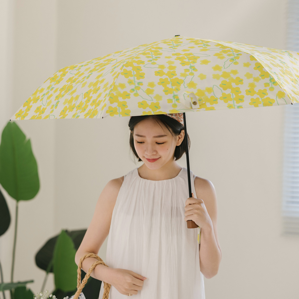 【rento】Carbon Fiber Lightweight UV Protection Umbrella with Black Coating &ndash; Golden Shower Tree, , large