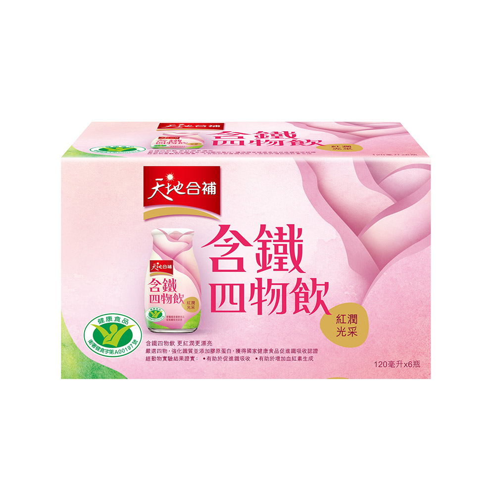 天地合補含鐵玫瑰四物120ml x6, , large