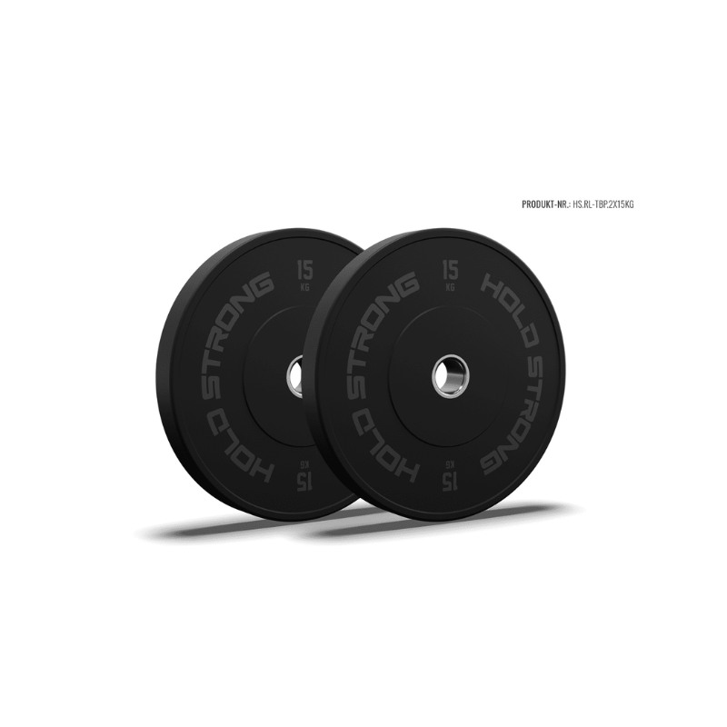 [HOLD STRONG] 黑色橡膠槓片 15公斤-二入組, , large