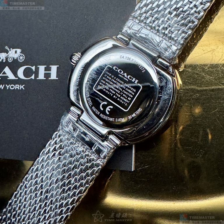 [星晴錶業]COACH手錶,28mm,CH00253貝母, 淺藍色錶面銀錶殼銀色米蘭錶帶款, , large