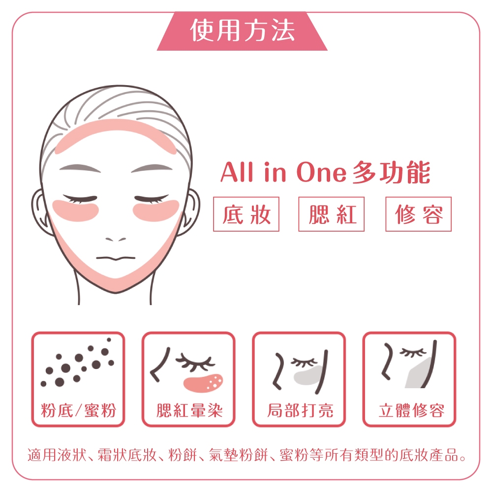 【千康嚴選】ROSY ROSA 三角握柄多用途底妝刷, , large