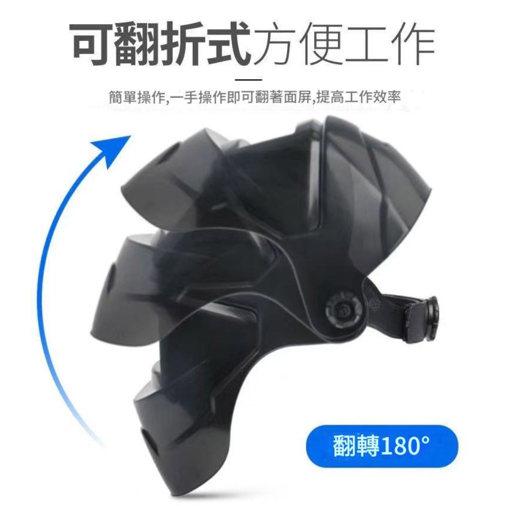 Automatic dimming welding mask (true color) + headlamp + 20 protective lenses (green), , large