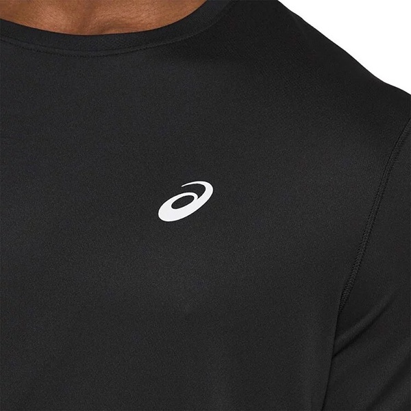 Asics T-Shirts 男女 大童 短袖 T恤 運動 跑步 吸濕排汗 輕量 海外版 黑 [2011A813-001, , large