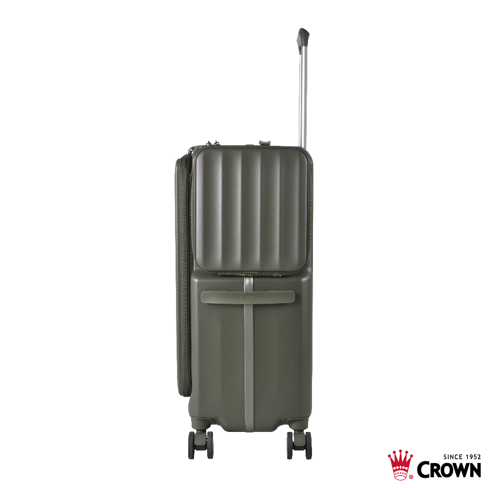 【CROWN】WAVE 26吋前開式側袋磁吸剎車箱-森林抹茶, , large