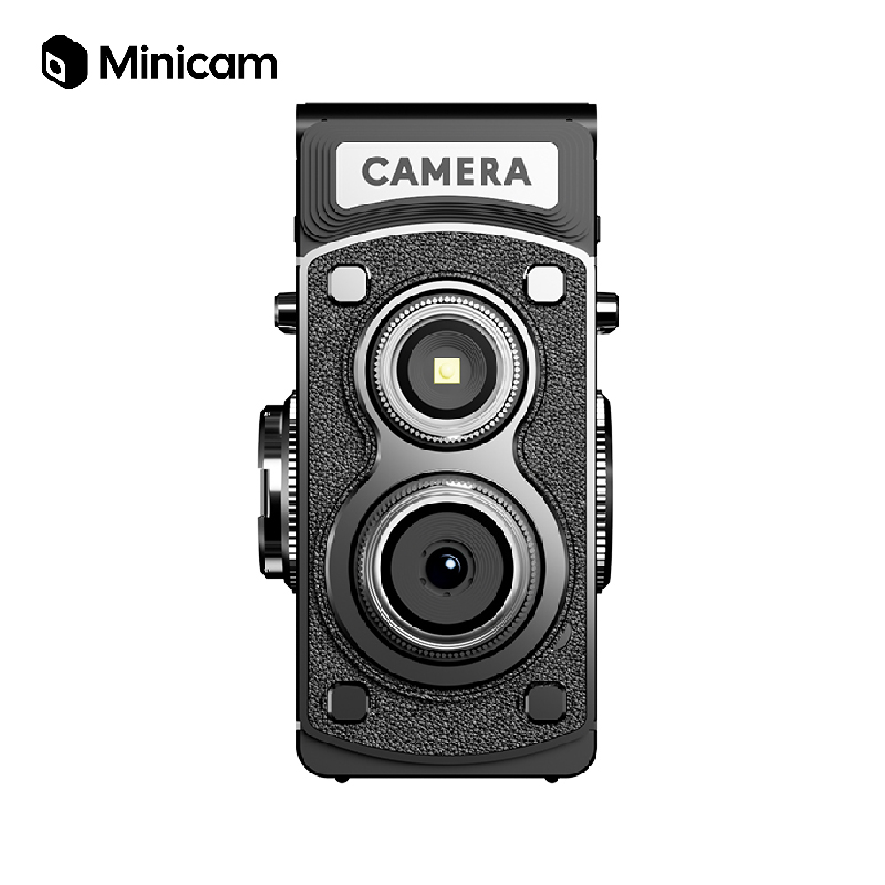 【Minicam 迷你拍】G17復古TLR雙眼Y8000迷你相機-黑, , large