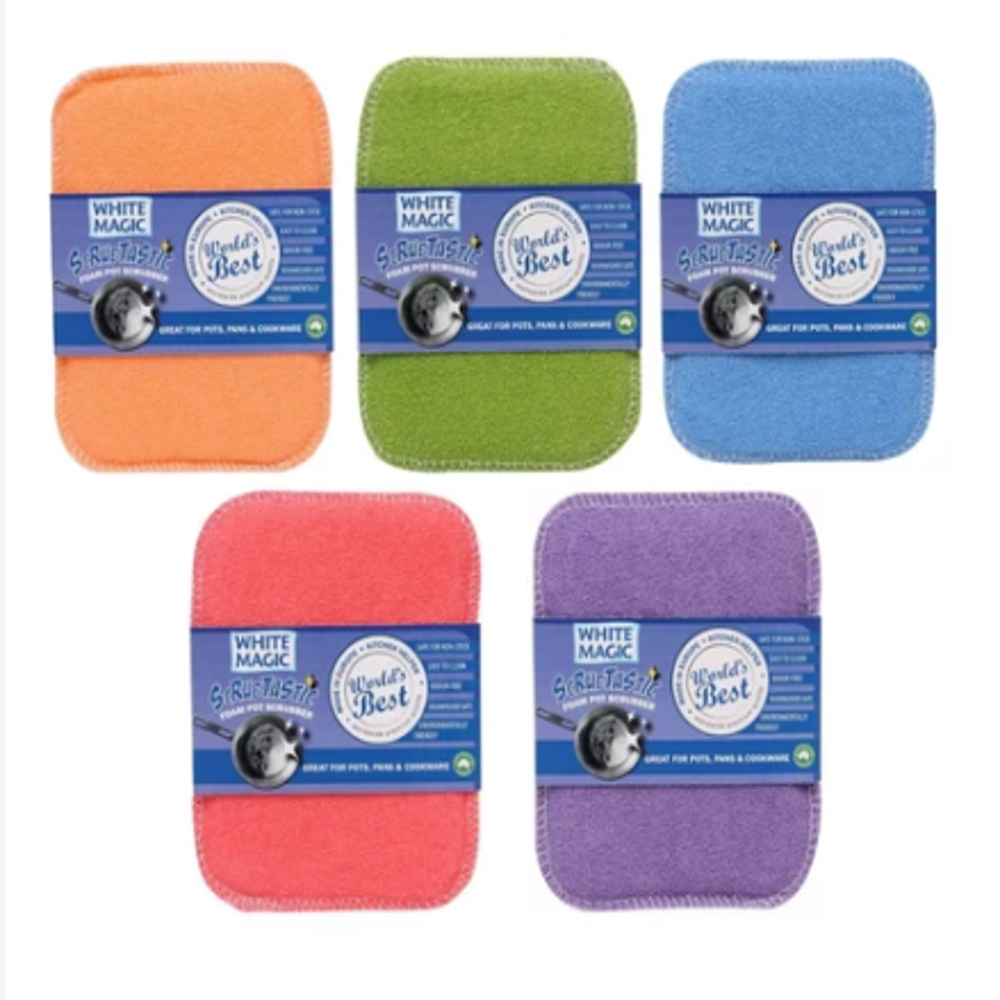 White Magic Scrubs Tastic Foam Pot Scrubber, , large