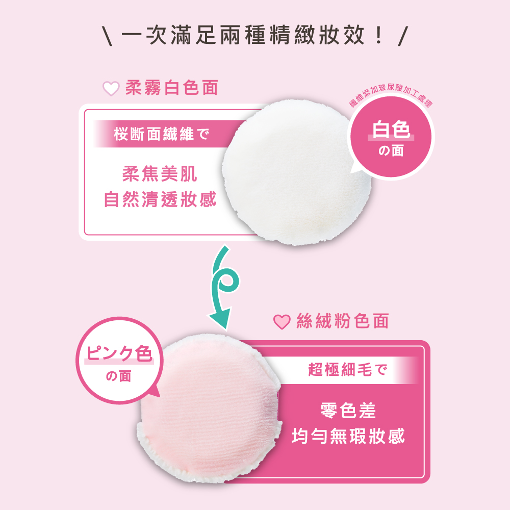 [千康嚴選]ROSY ROSA 2WAY 美肌蜜粉撲 1入, , large