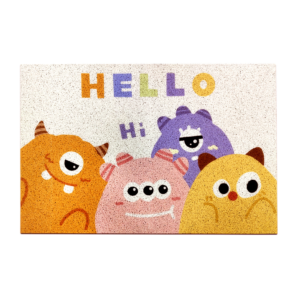 【上手家居】怪獸刮泥地墊60x90cm 絲圈地墊Hello 60x90cm(玄關地墊/腳踏墊/絲圈地墊/門口地墊/刮沙地墊/大地墊/大門地墊/進門地墊), , large