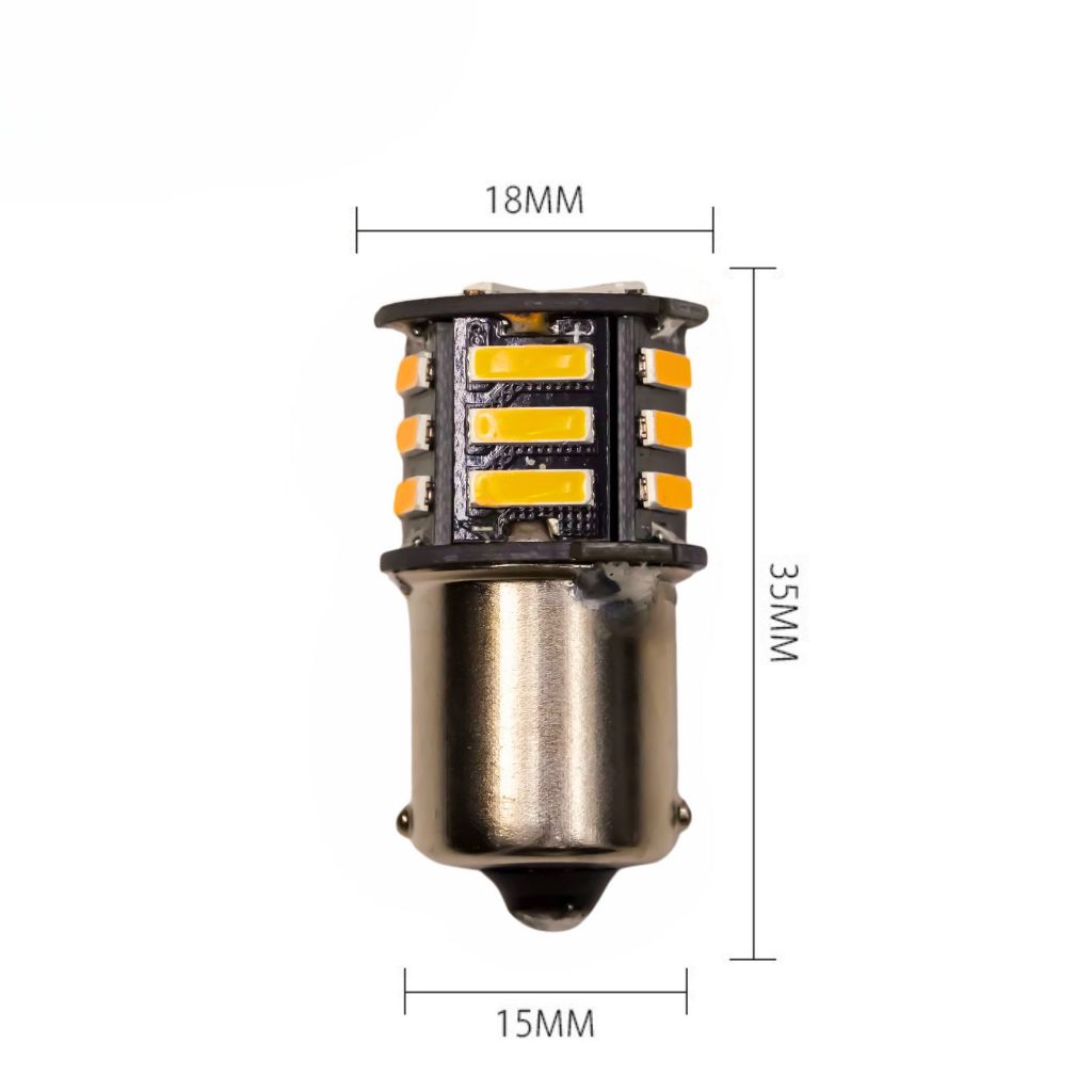 【PA LED】 1156 斜角 P21YW BAU15S 21晶 SMD LED 黃光 橘光 方向燈 角燈, , large