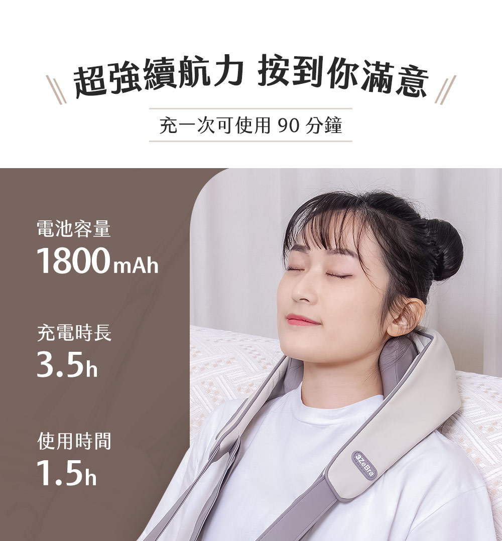 【3ZeBra三隻斑馬】好肩力｜斜方肌肩頸按摩器 天藍, 米白, large