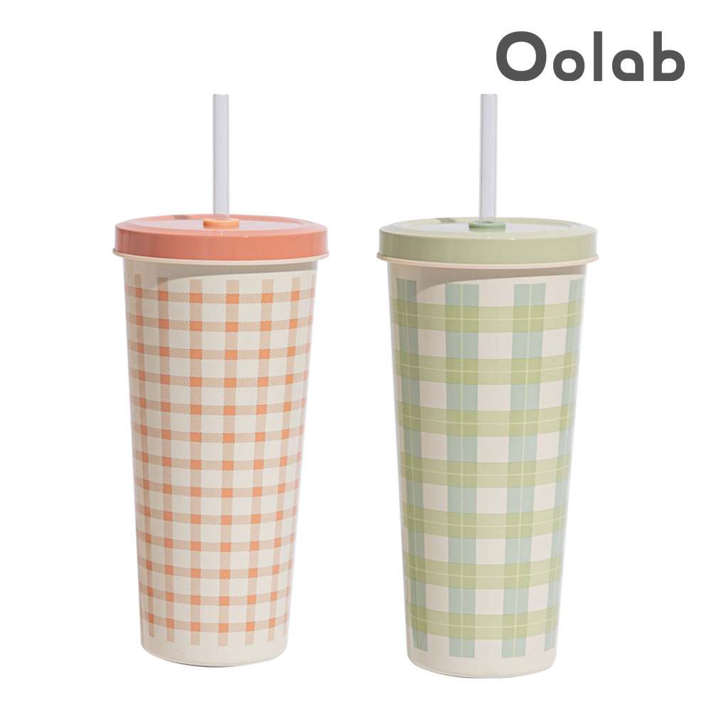 【Oolab 良杯製所】710ml 法式織戀系列 陶瓷易潔層吸管杯, , large