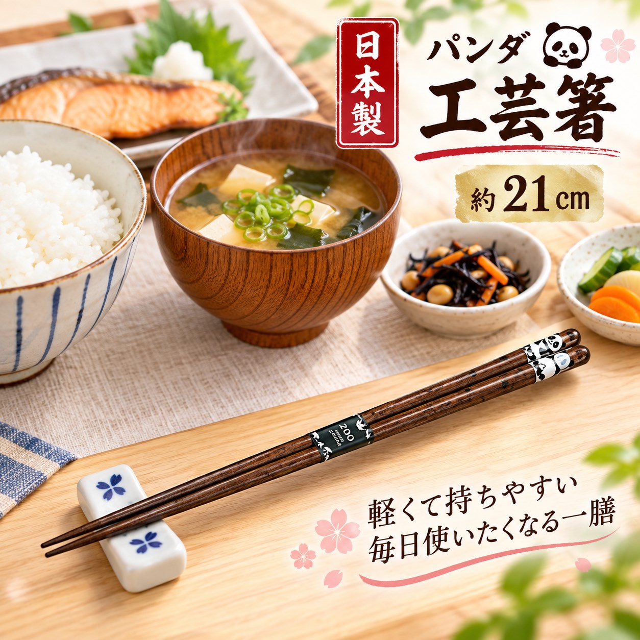 【HIYASU日安工坊】日本工藝箸-熊貓, , large