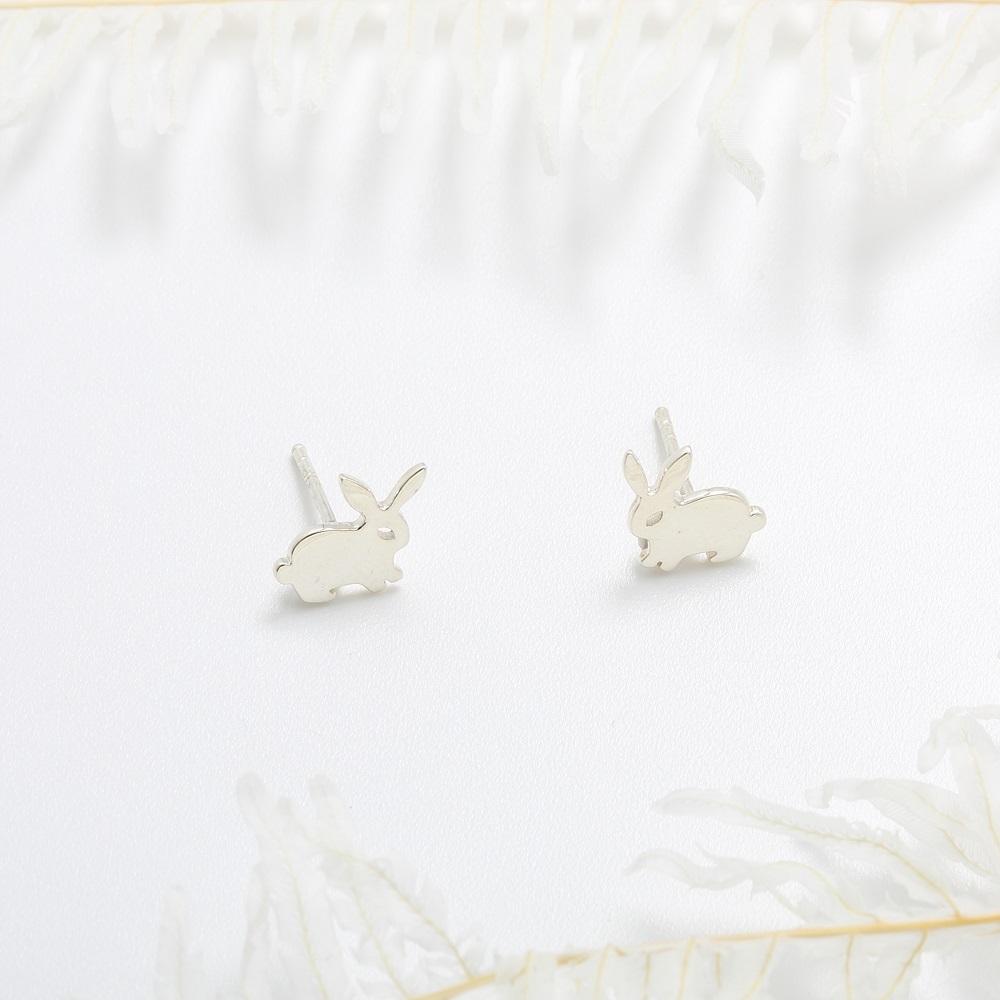 【Angel & Me】Bunny Rabbit s925 sterling silver earrings Birthday gift, , large