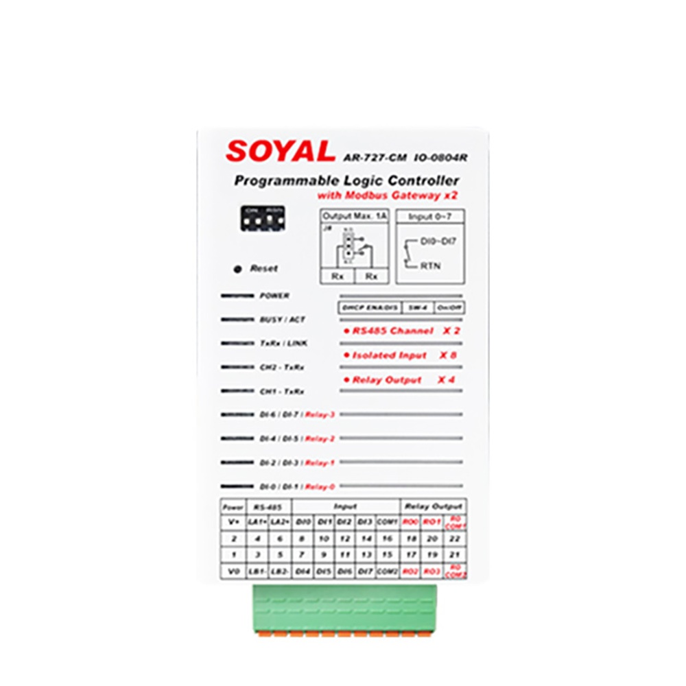昌運監視器 SOYAL AR-727-CM-IO-0804R E1 RS485 TCPIP 訊號轉換器 隔離型IO控制器, , large