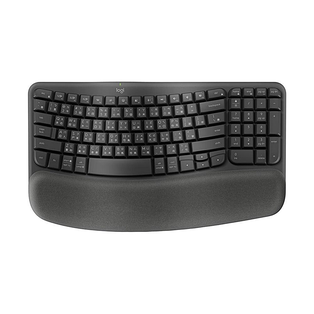 【 Logitech 羅技 】Wave KEYS 石墨灰 無線 靜音 人體工學 鍵盤, , large