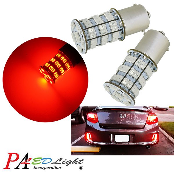 【PA LED】1156 單芯 平角 斜角 55晶 5630 2835 SMD LED 紅光 尾燈 小燈 方向燈 後霧燈, , large