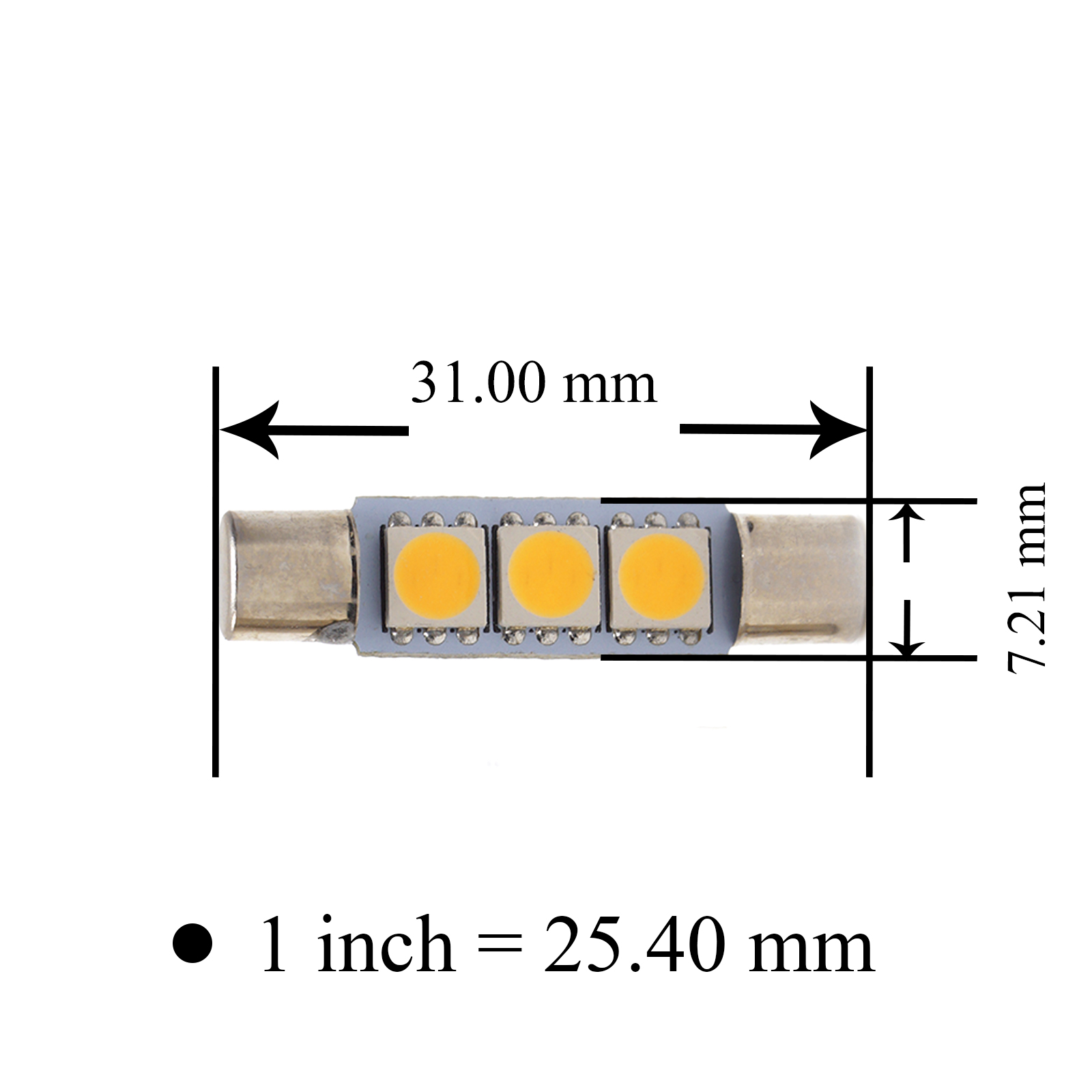 [PA LED]  Mazda 3 6 CX3 CX5 3SMD LED Makeup light White 29MM, , large