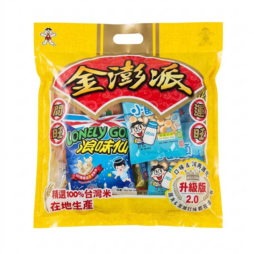 【普渡拜拜】旺旺 金澎拜(綜合零嘴餅乾) 343G, , large