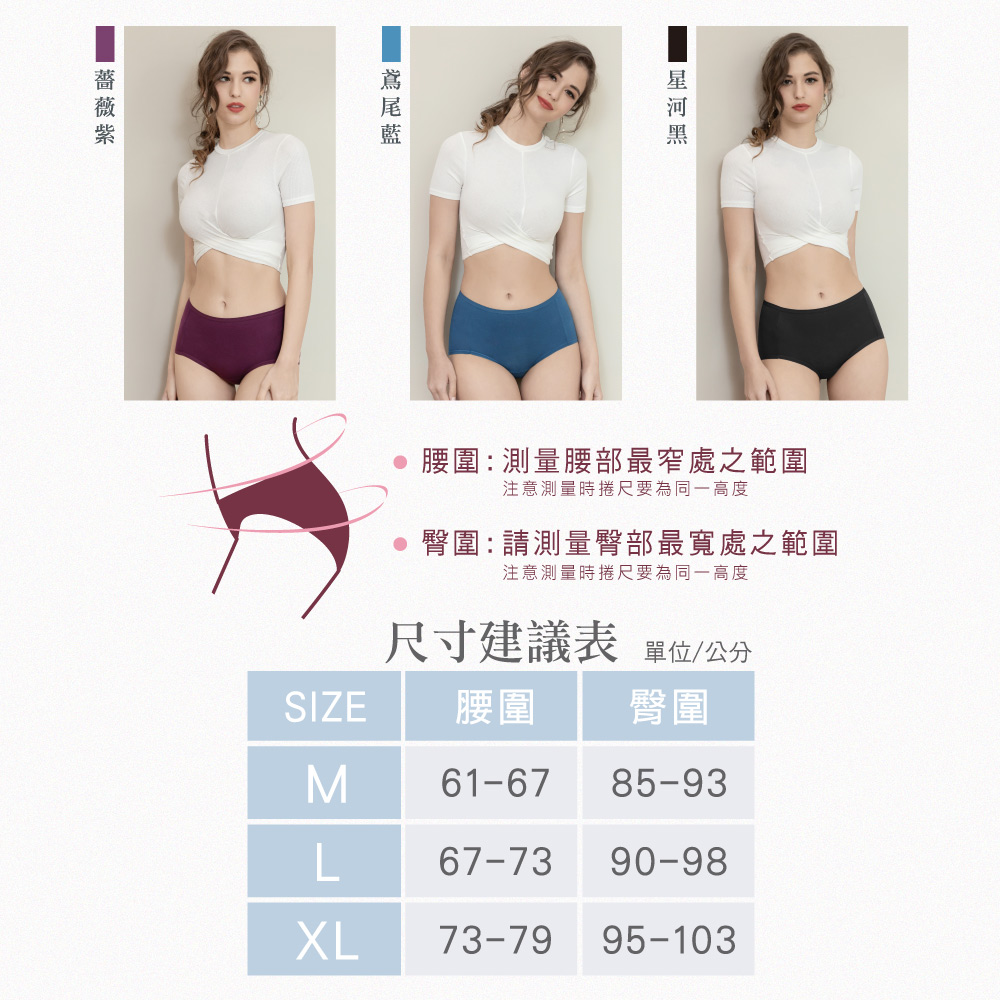 【Clany可蘭霓】竹碳天絲棉抑菌中腰內褲M-XL 藍色 2220-55, , large