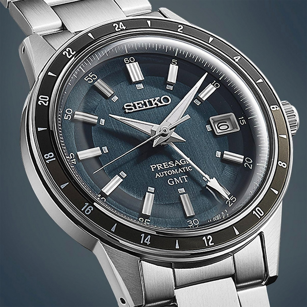 SEIKO 精工 Presage Style60&rsquo;s系列GMT機械錶 SSK009J1/4R34-00B0B, , large